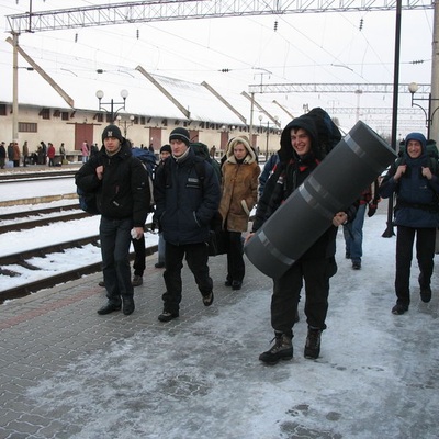 Путешествие в пещеру Млынки, весна 2006